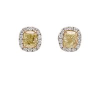 Pendientes Crivelli FANCY in Oro blanco Diamante Yellow 372-3439-B FANCY